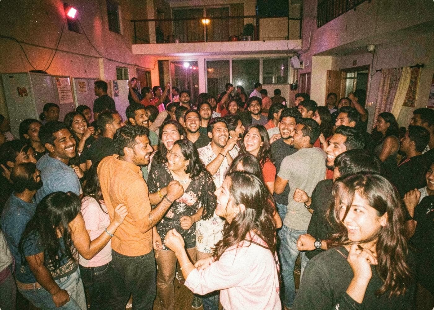 Friends dancing at a Bangalore house party